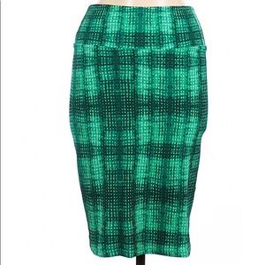 NWT LLR Cassie pencil skirt shibori tie-dye green
